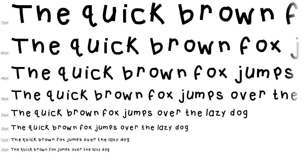 KB Crazy Townfont waterfall