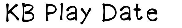 KB Play Date font