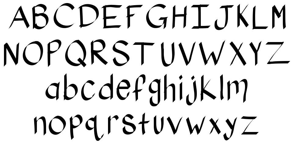 KB Stylographic 字形 标本