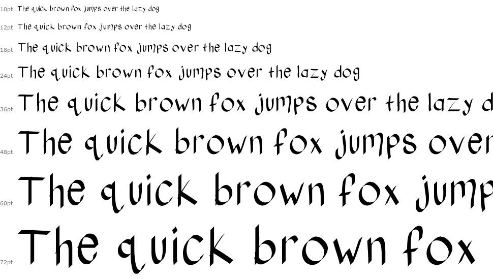 KB Stylographic font Waterfall
