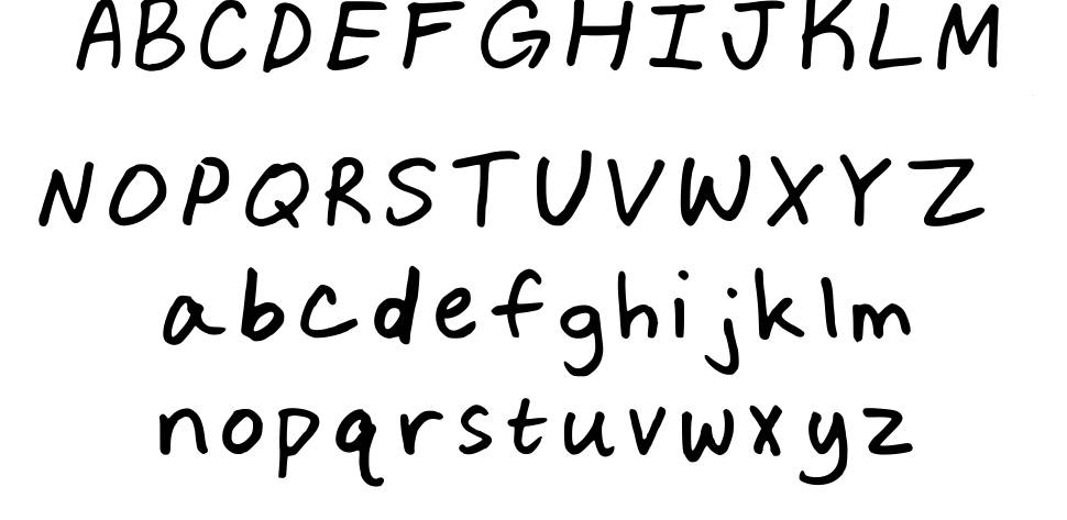 Keanas Sharpie font Örnekler