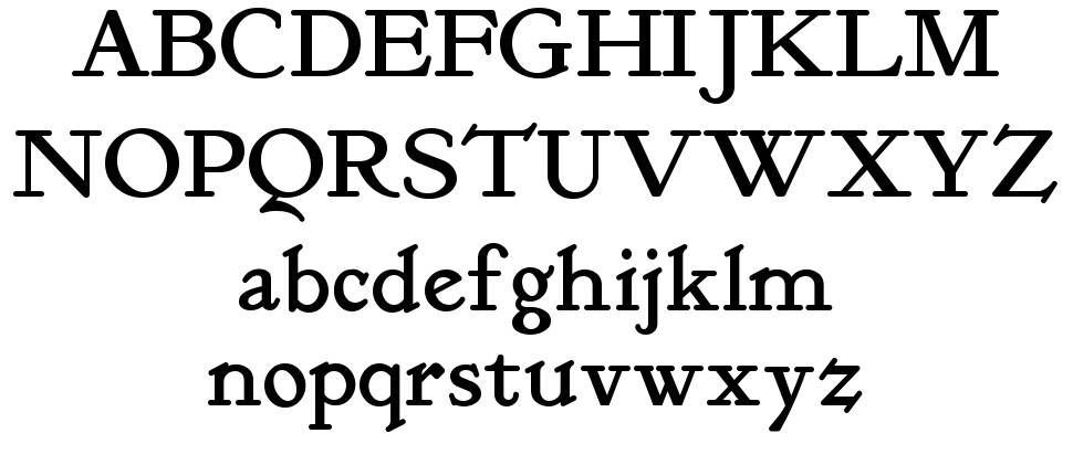 Kelmscott Roman font specimens