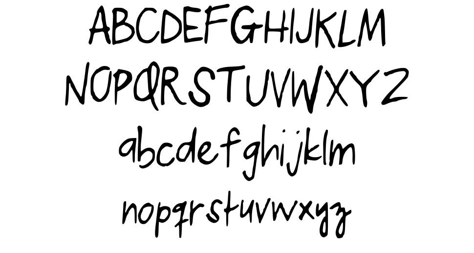 Kelvin Print font Örnekler