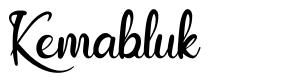 Kemabluk font