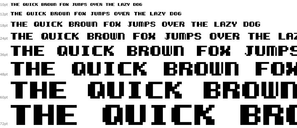 Kemco Pixel font Şelale