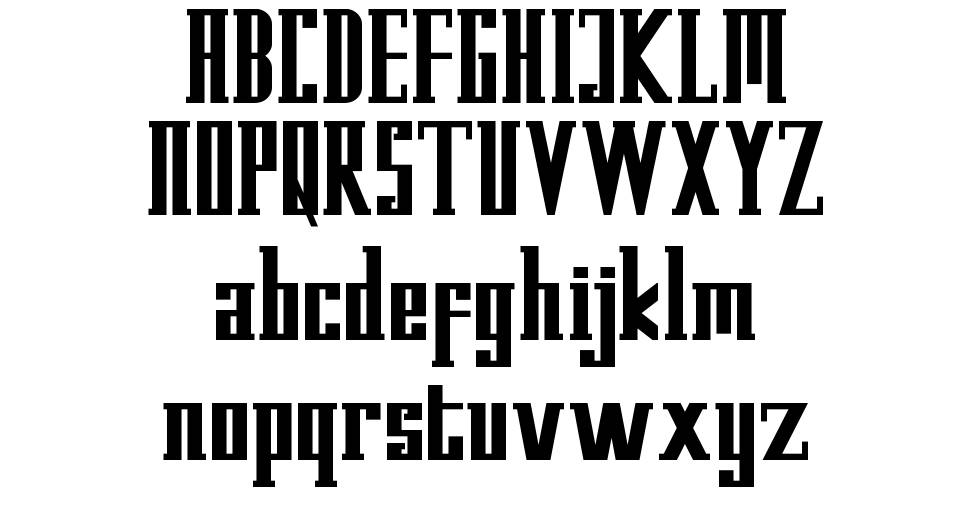 Kempton Serif písmo Exempláře