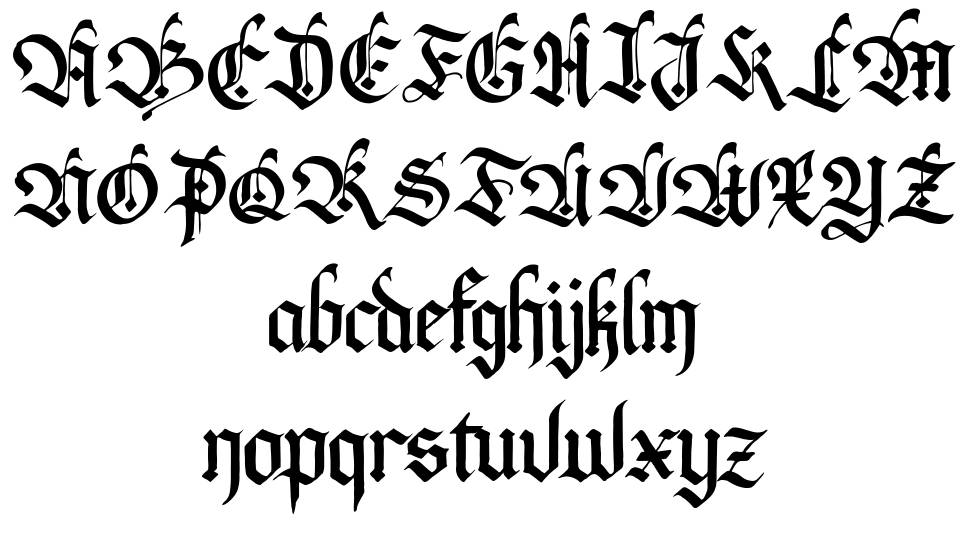 Kenarock font specimens