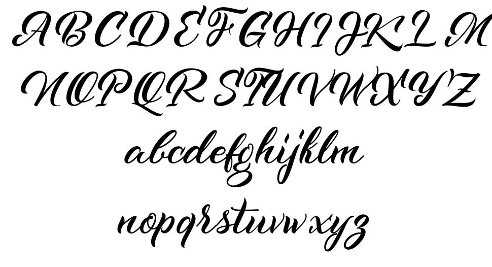 Kenshington font specimens