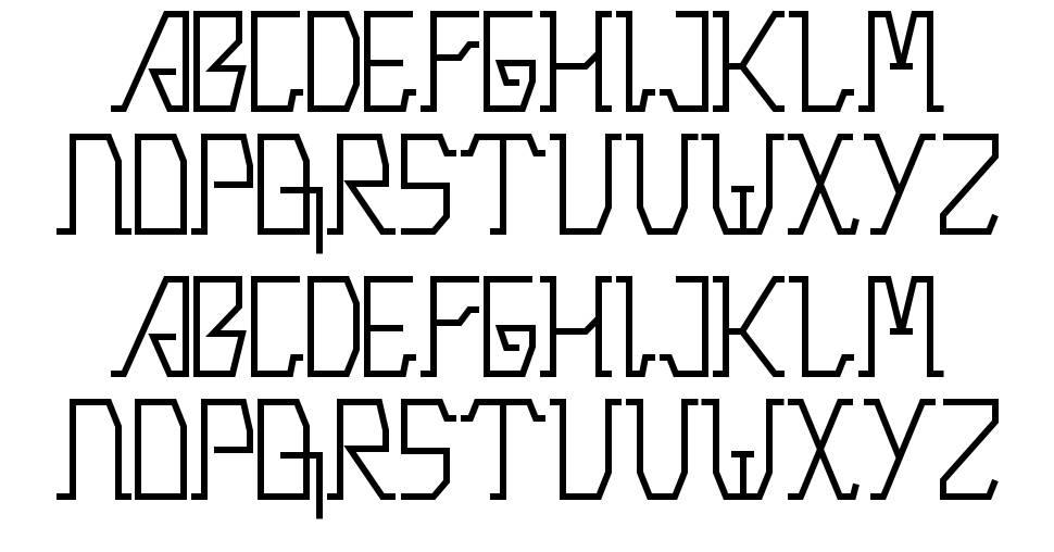 Keok font specimens