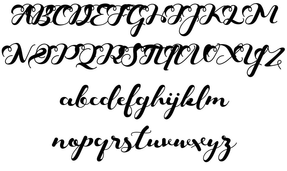 Keshia font specimens