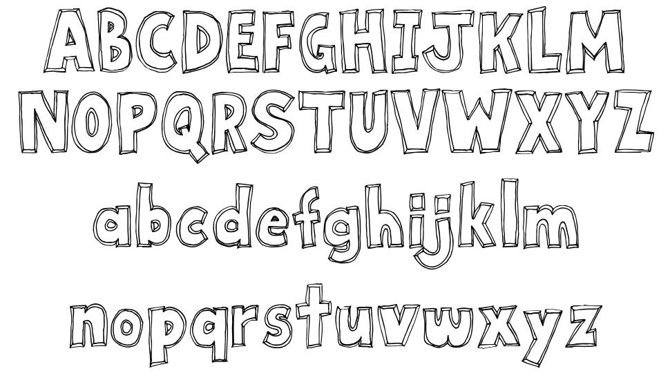 Key Tab Metal font specimens