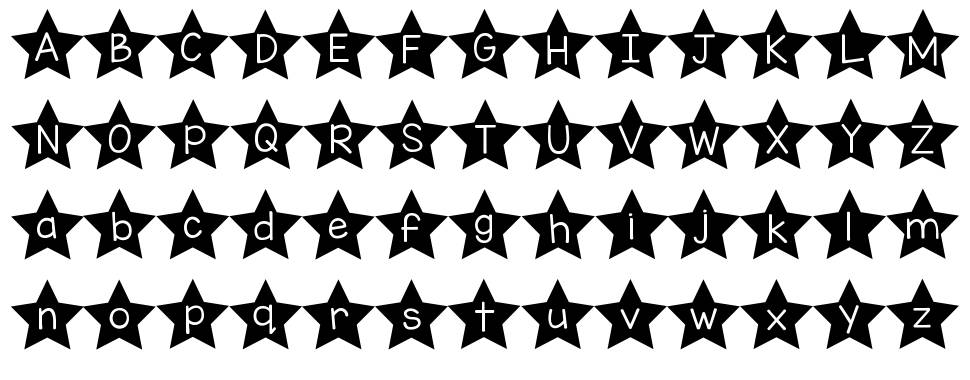 KG All of the Stars font specimens