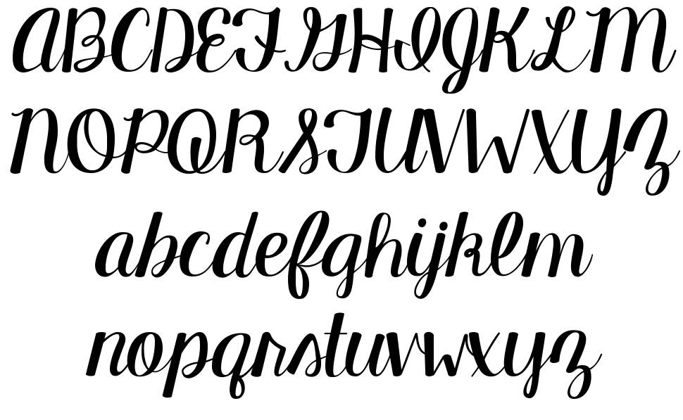 KG Manhattan Script font specimens