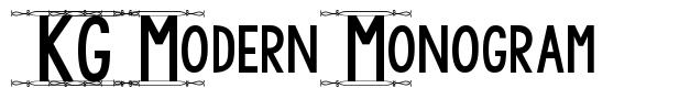 KG Modern Monogram czcionka