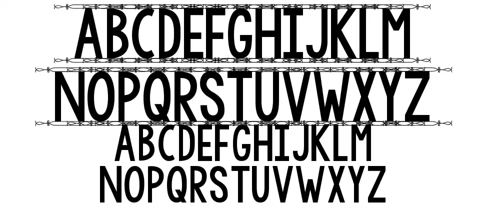 KG Modern Monogramfont specimens