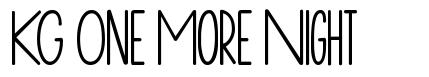 KG One More Night font