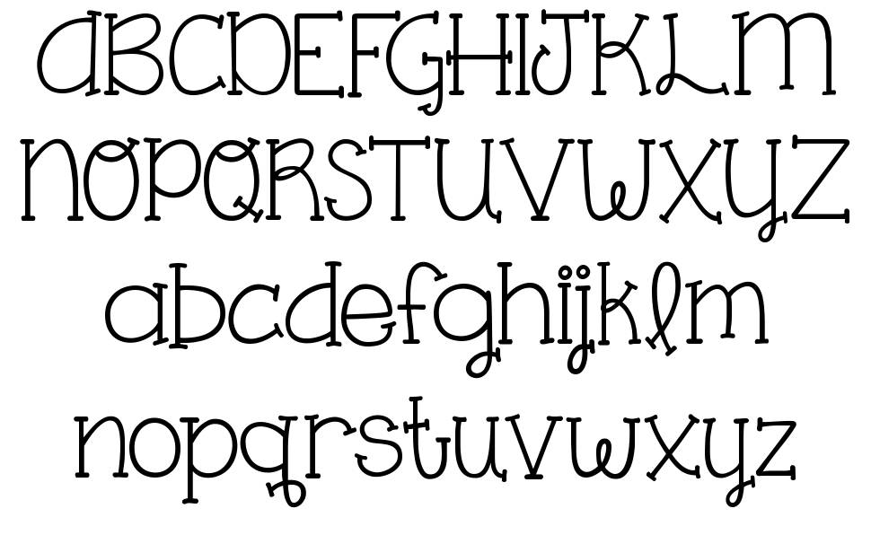 KG One Thing font specimens