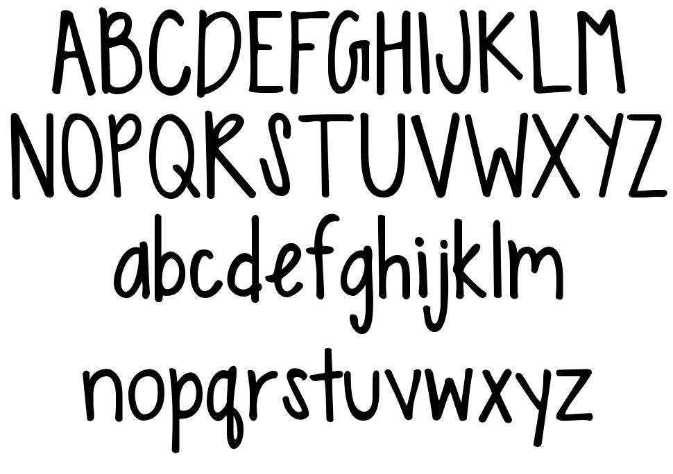 KG Sweet N Sassy font specimens