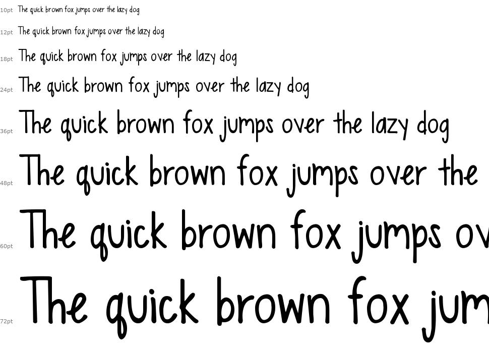 KG Sweet N Sassy font Waterfall