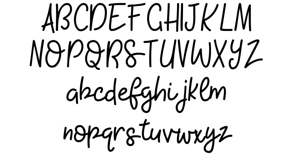 KH Blackline Script font specimens