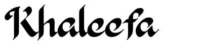 Khaleefa 字形