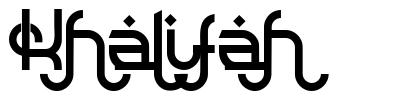 Khalifah шрифт