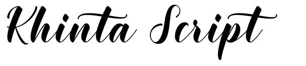 Khinta Script font