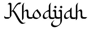 Khodijah 字形