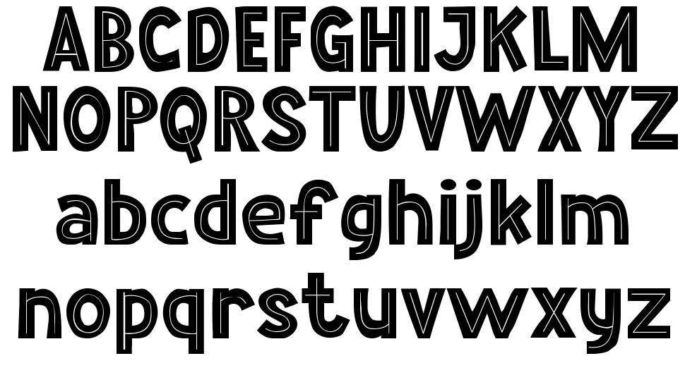 Kiddiline font specimens