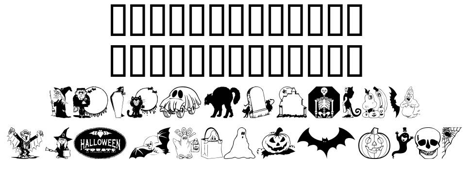 Kiddy Halloween písmo Exempláře