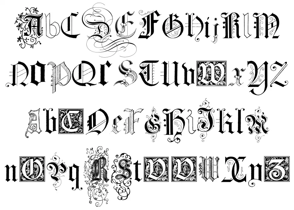 Kidnapped at German Lands Four schriftart vorschau