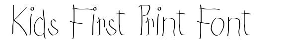 Kids First Print Font schriftart