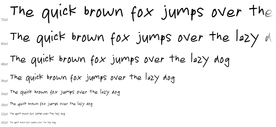 Kids Handfont waterfall