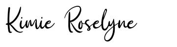 Kimie Roselyne písmo