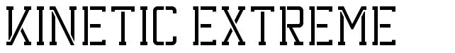 Kinetic Extreme 字形
