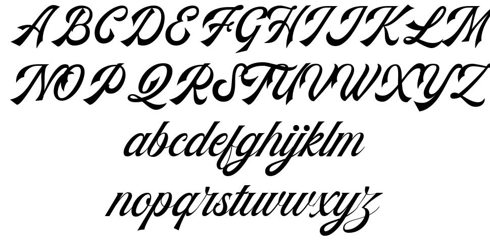 Kingdrops Script font specimens