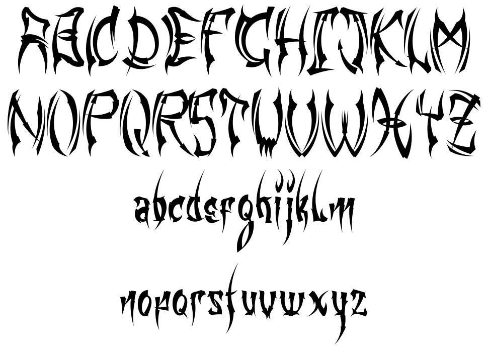 Kingfire 字形 标本