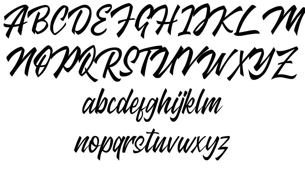 Kingstand font specimens