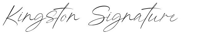 Kingston Signature font