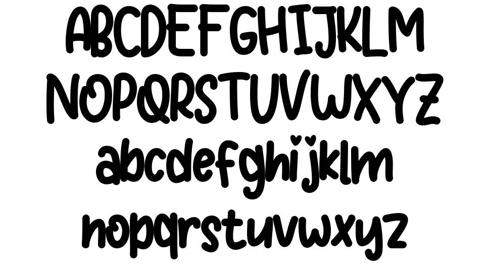 Kinlove font specimens