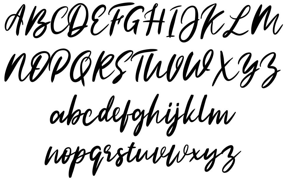 Kirana Delova font Örnekler