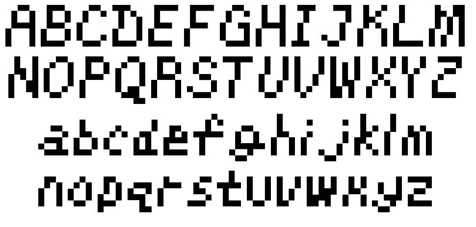 Kirby's Adventure шрифт Спецификация