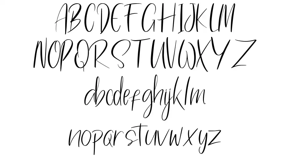 Kissing Sister font Örnekler