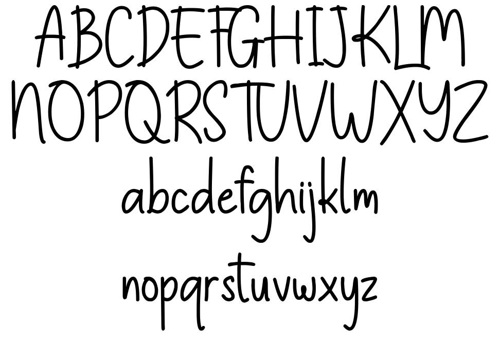 Kittenblue 字形 标本