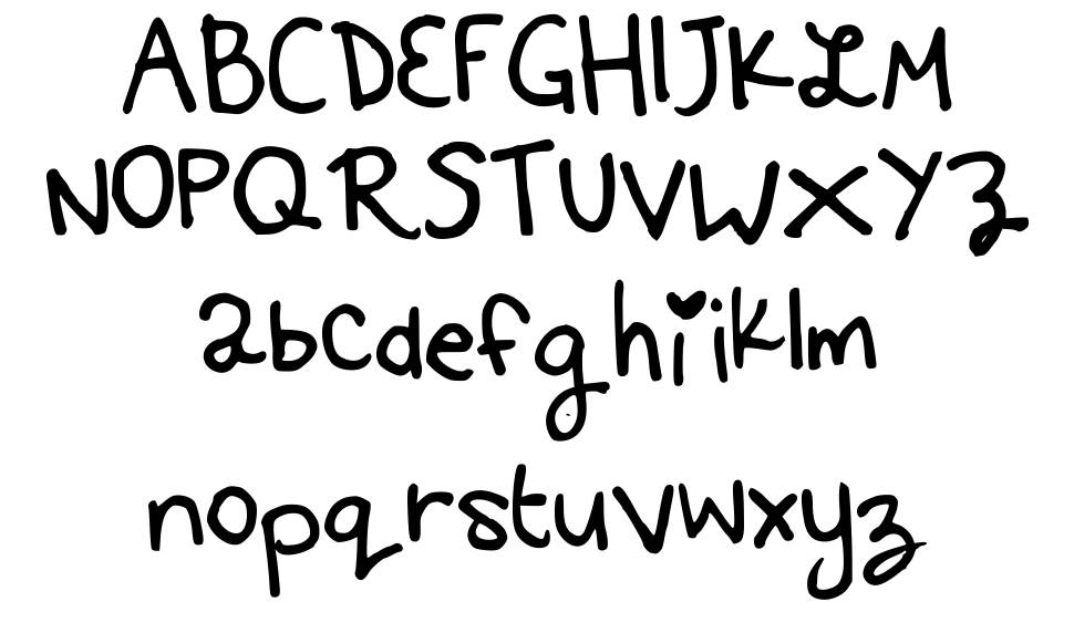 Kittyspoon font Örnekler