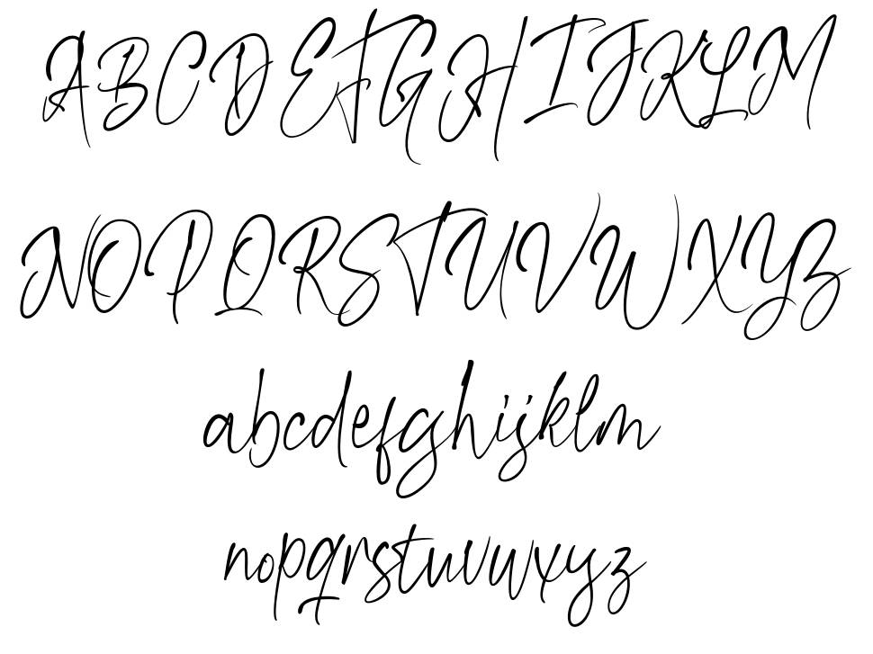 Kiysoom Signature шрифт Спецификация