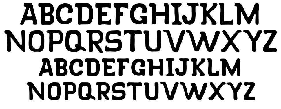 Klapjo font Örnekler