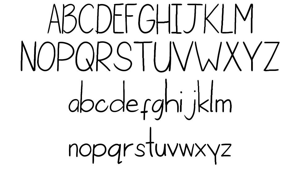 Klaud Handwriting font specimens