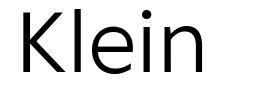 Klein шрифт