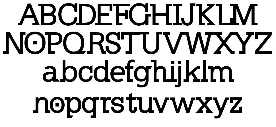 Klein Slabserif schriftart vorschau